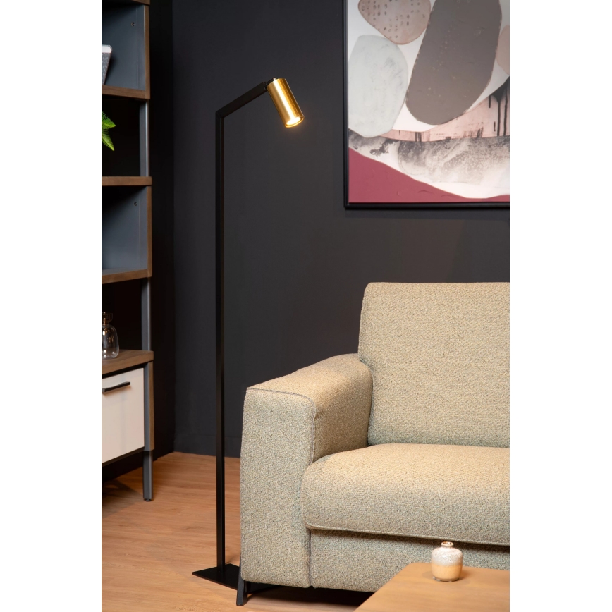 Lucide 45799/01/30 - Podna lampa SYBIL 1xGU10/35W/230V crna/zlatna