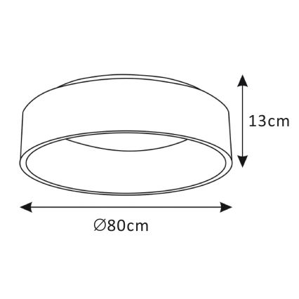 Lucide 46100/80/30 -LED Dimmabilni stropni svjetiljka TALOWE LED/80W/230V ? 80 cm