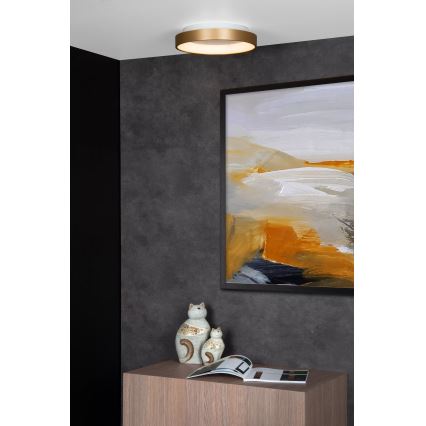 Lucide 46103/20/02 - LED Prigušiva stropna svjetiljka VIDAL LED/20W/230V pr. 28 cm zlatna