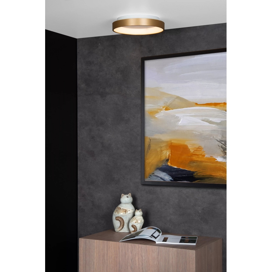 Lucide 46103/20/02 - LED Prigušiva stropna svjetiljka VIDAL LED/20W/230V pr. 28 cm zlatna