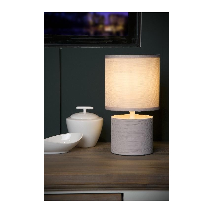 Lucide 47502/81/38 - Stolna lampa GREASBY 1xE14/40W/230V krem