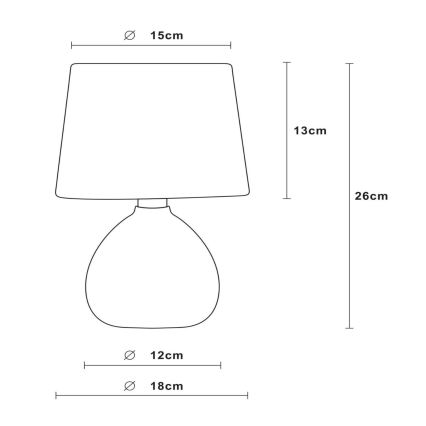 Lucide 47506/81/38 - Stolna lampa RAMZI 1xE14/40W/230V