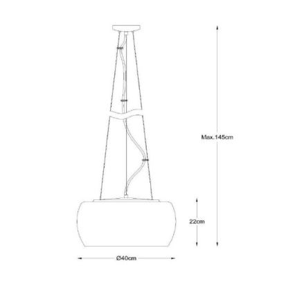 Lucide 70463/05/11 - Viseća svjetiljka PEARL 5xG9/28W/230V