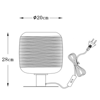 Lucide 70583/01/11 - Stolna lampa ERYN 1xE27/60W/230V