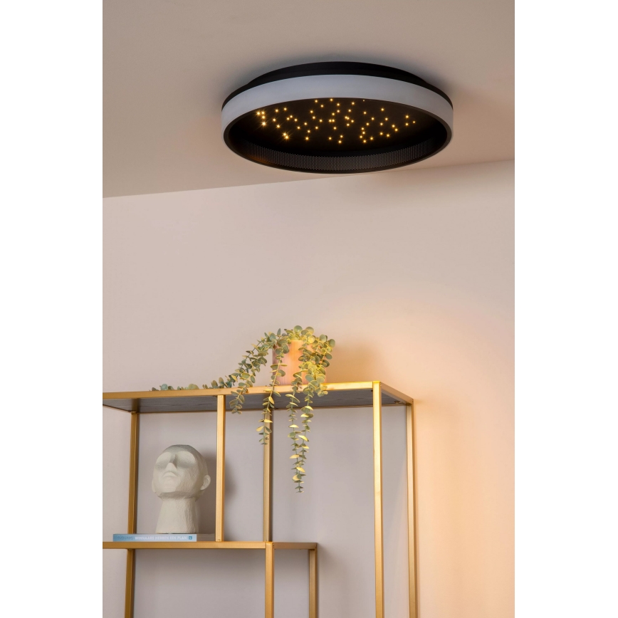 Lucide 71102/40/30 - LED Prigušiva stropna svjetiljka ESTREJA LED/40W/230V 2500-3000K pr. 40 cm crna + daljinski upravljač