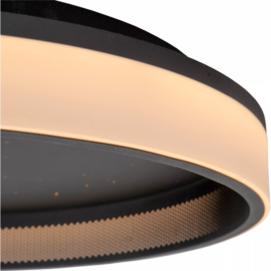 Lucide 71102/40/30 - LED Prigušiva stropna svjetiljka ESTREJA LED/40W/230V 2500-3000K pr. 40 cm crna + daljinski upravljač