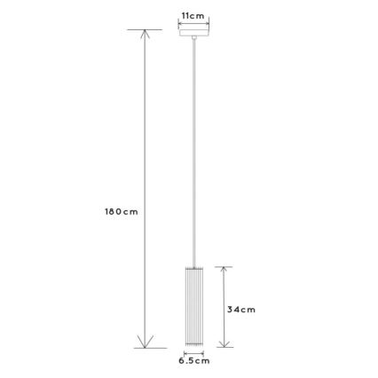 Lucide 73406/01/30 - Luster na sajli LIONEL 1xE27/60W/230V
