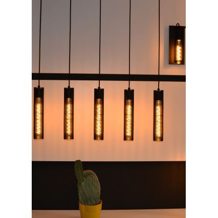 Lucide 73406/05/30 - Luster na sajli LIONEL 5xE27/60W/230V