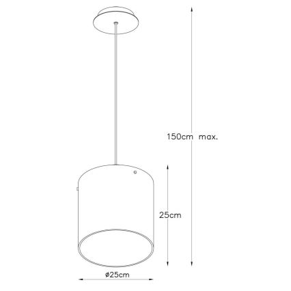 Lucide 74402/25/65 - LED Prigušivi luster na sajli OWINO 1xGU10/5W/230V