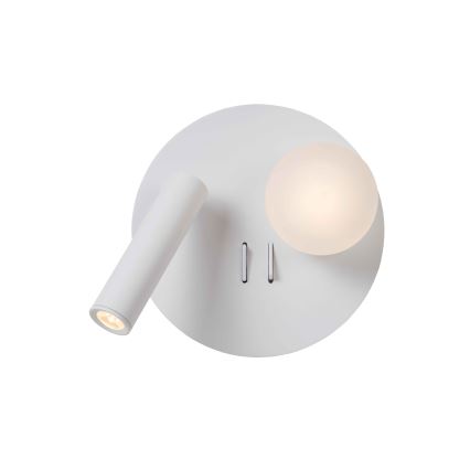 Lucide 77286/02/31 - LED Zidna svjetiljka MATIZ 2xLED/3,5W/230V USB bijela