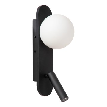 Lucide 77287/05/30 - LED Zidna svjetiljka KELLY 1xG9/5W + LED/3,5W/230V crna