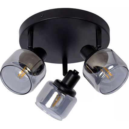 Lucide 77979/13/30 - Reflektorska svjetiljka BJORN 3xE14/40W/230V crna