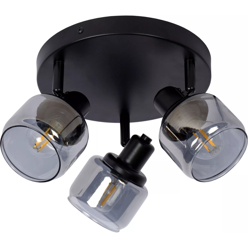 Lucide 77979/13/30 - Reflektorska svjetiljka BJORN 3xE14/40W/230V crna