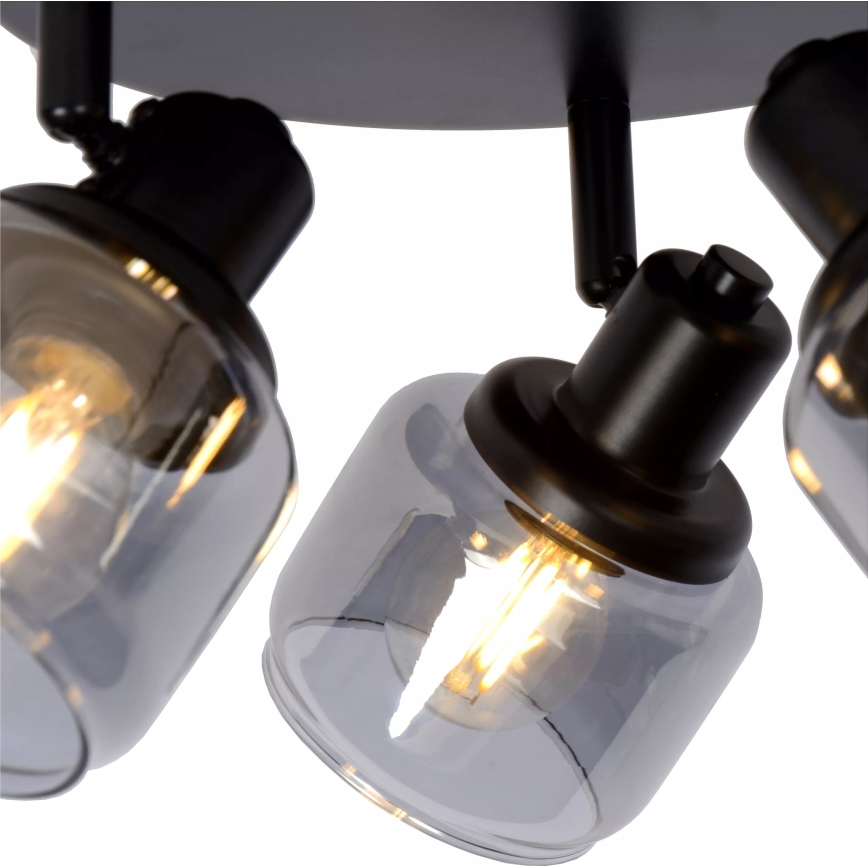 Lucide 77979/13/30 - Reflektorska svjetiljka BJORN 3xE14/40W/230V crna