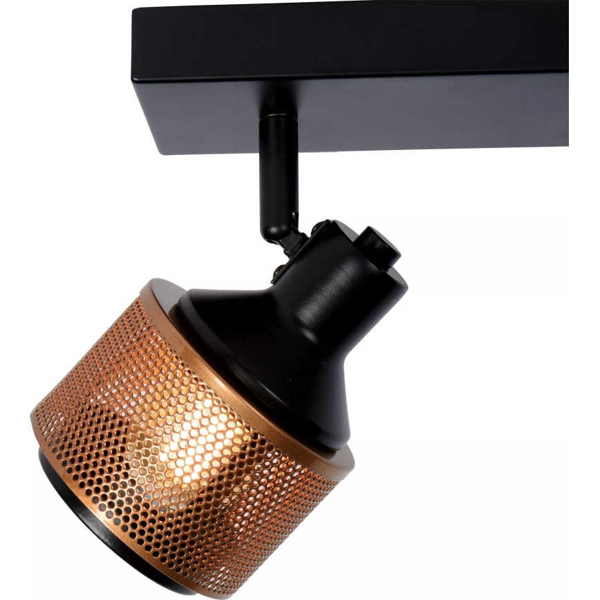 Lucide 77980/02/30 - Reflektorska svjetiljka RAFA 2xE14/40W/230V crna/bronca