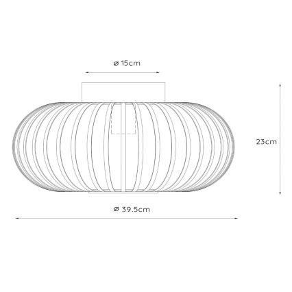 Lucide 78174/40/30 - Stropna svjetiljka MANUELA 1xE27/60W/230V pr. 39,5 cm crna