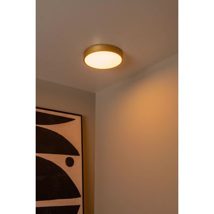 Lucide 79185/30/02 - LED Prigušiva stropna svjetiljka UNAR LED/18W/230V pr. 30 cm zlatna