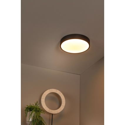 Lucide 79185/30/30 - LED Prigušiva stropna svjetiljka UNAR LED/18W/230V pr. 30 cm crna
