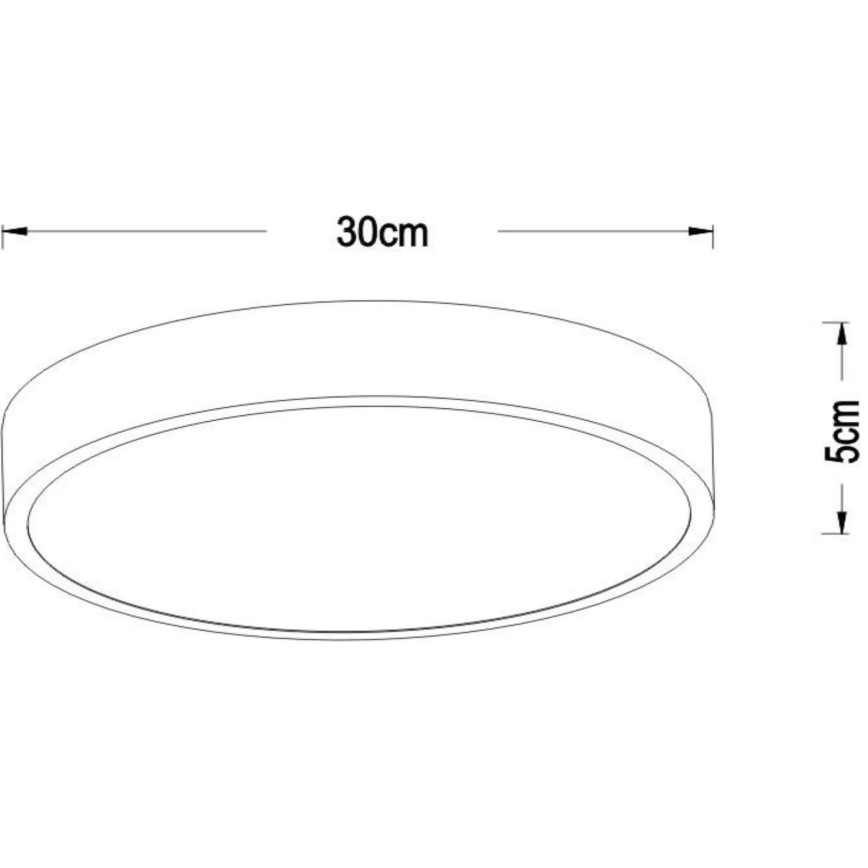 Lucide 79185/30/30 - LED Prigušiva stropna svjetiljka UNAR LED/18W/230V pr. 30 cm crna
