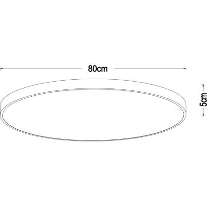 Lucide 79185/80/02 - LED Prigušiva stropna svjetiljka UNAR LED/80W/230V pr. 80 cm zlatna