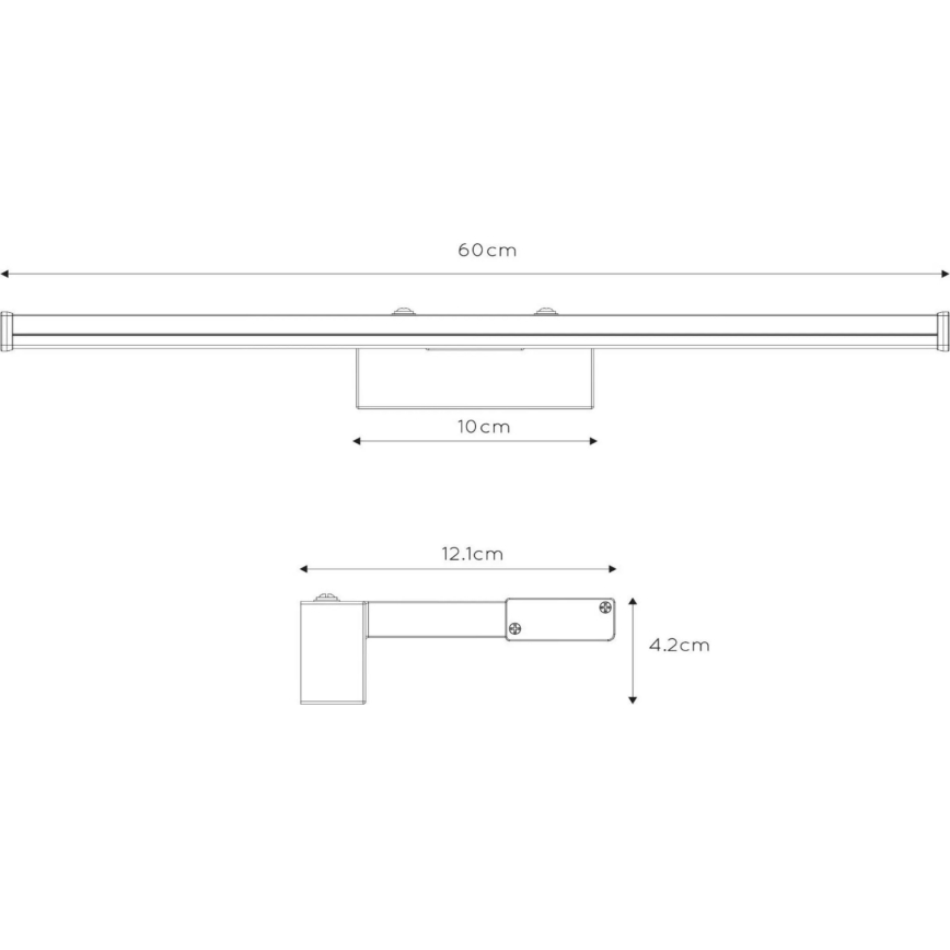 Lucide 79297/12/12 - LED Rasvjeta za ogledalo u kupaonici ONNO LED/11W/230V 60 cm IP44 sjajni krom