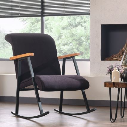 LUNI ljuljaća fotelja, crna