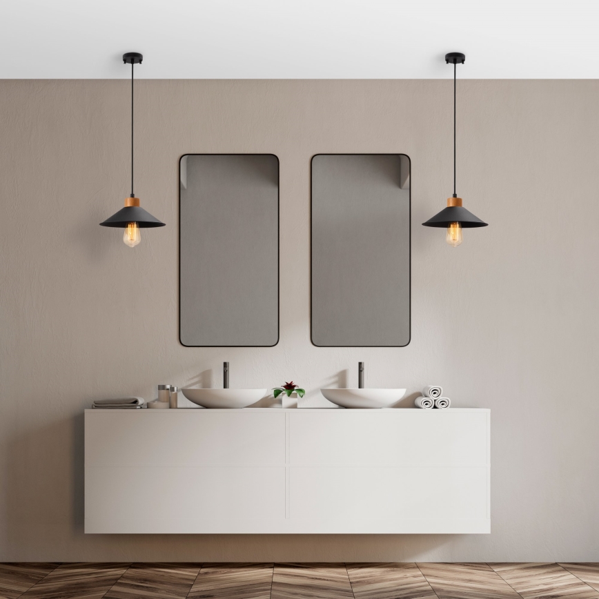 Lustar MANAVGAT 1xE27/40W/230V crni/smeđi