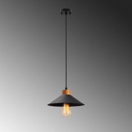 Lustar MANAVGAT 1xE27/40W/230V crni/smeđi
