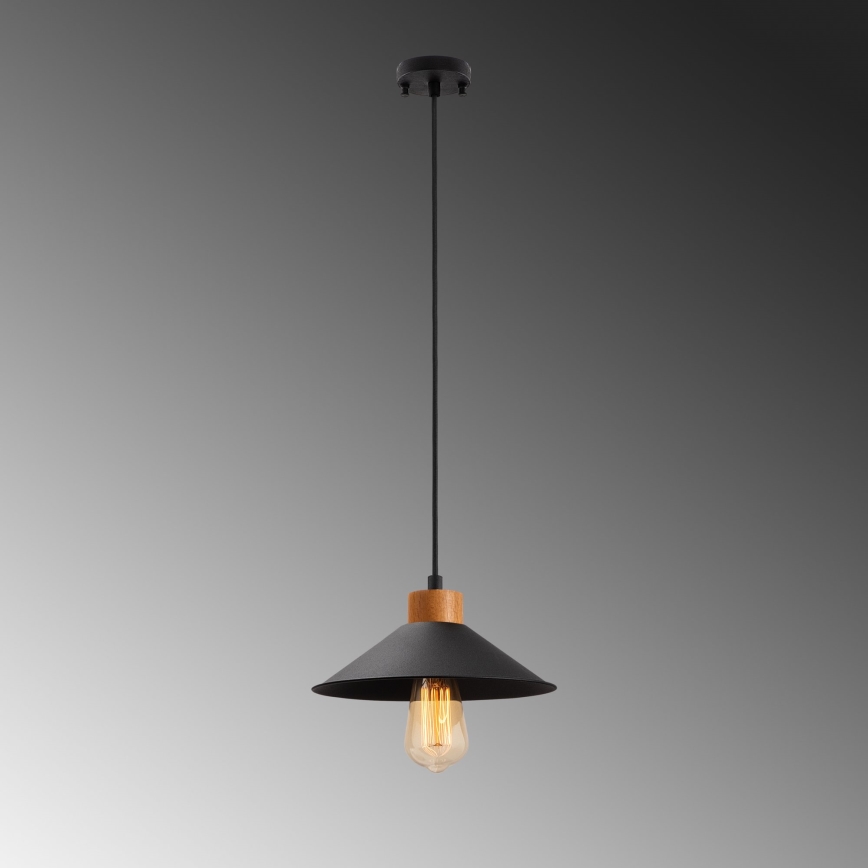 Lustar MANAVGAT 1xE27/40W/230V crni/smeđi