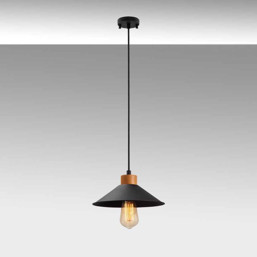 Lustar MANAVGAT 1xE27/40W/230V crni/smeđi