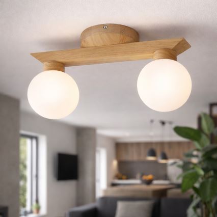 Luster ANTONIO za površinsku montažu 2xG9/5W/230V hrast/bijela