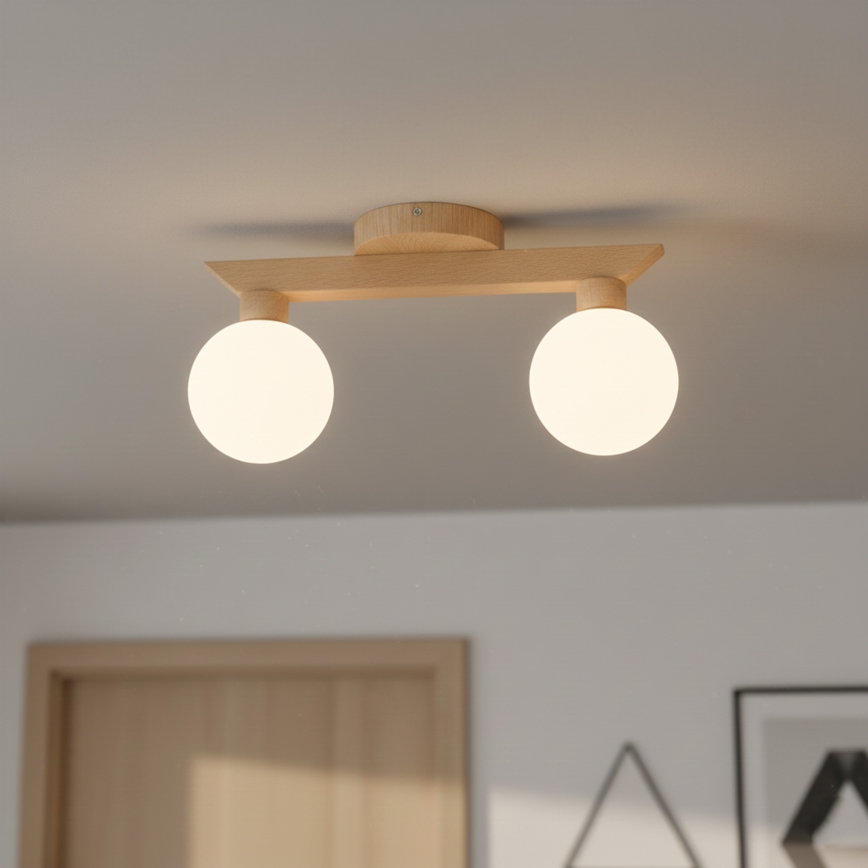 Luster ANTONIO za površinsku montažu 2xG9/5W/230V hrast/bijela