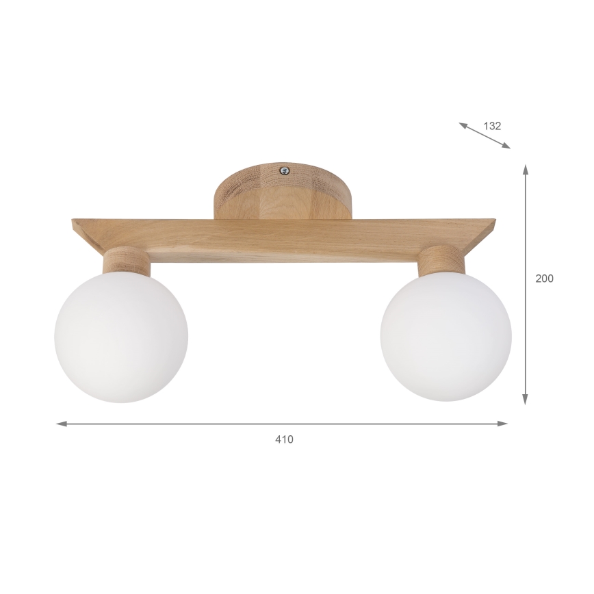 Luster ANTONIO za površinsku montažu 2xG9/5W/230V hrast/bijela