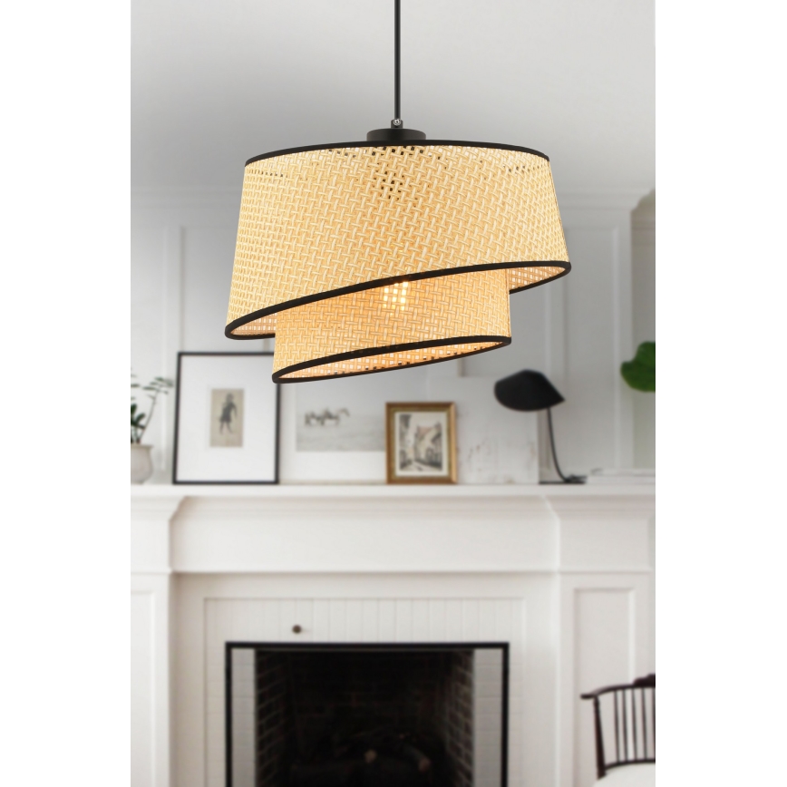 Luster BARETTE 1xE27/60W/230V bež/braun