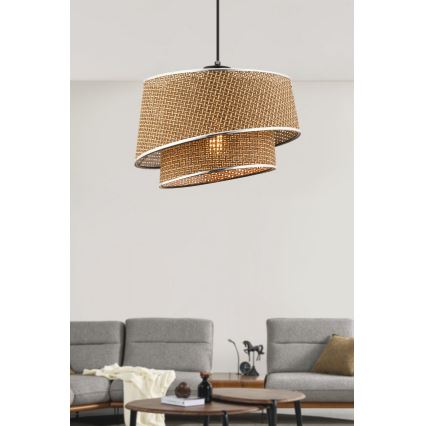 Luster BARETTE 1xE27/60W/230V smeš ́braun/sijajni krom