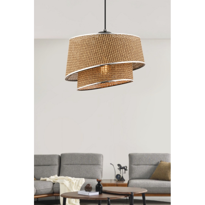 Luster BARETTE 1xE27/60W/230V smeš ́braun/sijajni krom