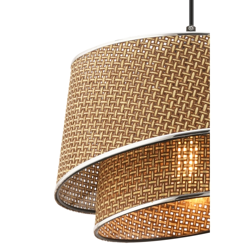 Luster BARETTE 1xE27/60W/230V smeš ́braun/sijajni krom