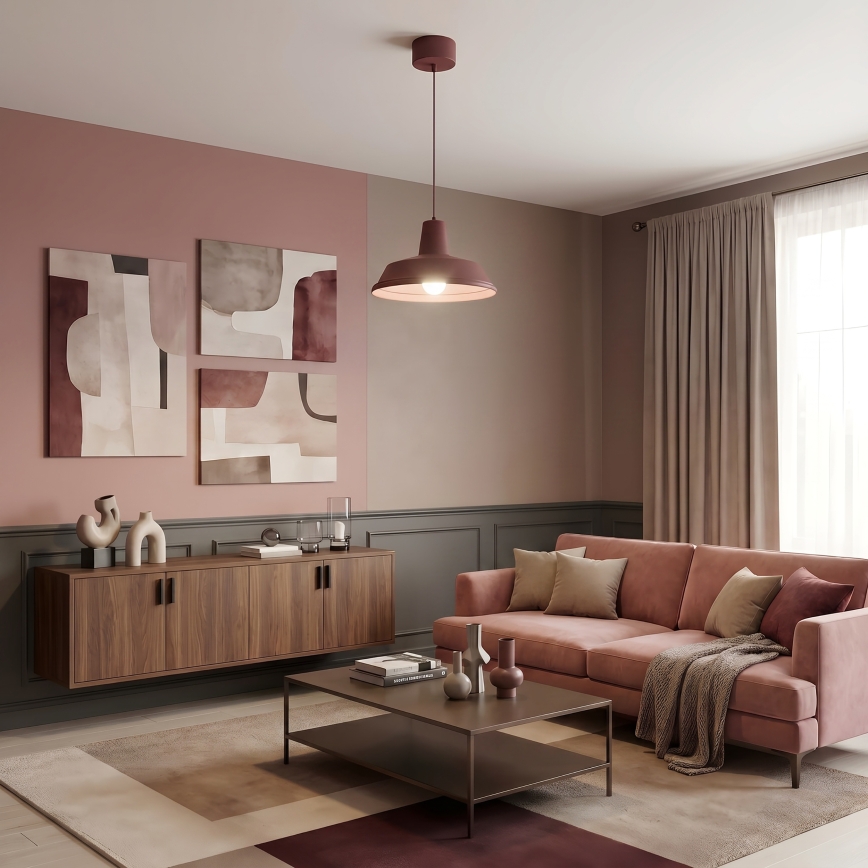 Luster CLASS na sajli 1xE27/15W/230V, bordo