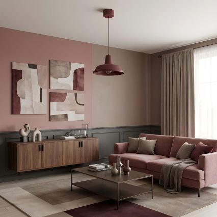 Luster CLASS na sajli 1xE27/15W/230V, bordo
