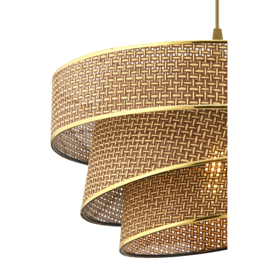 Luster COUPER 1xE27/60W/230V smeđa/zlatna