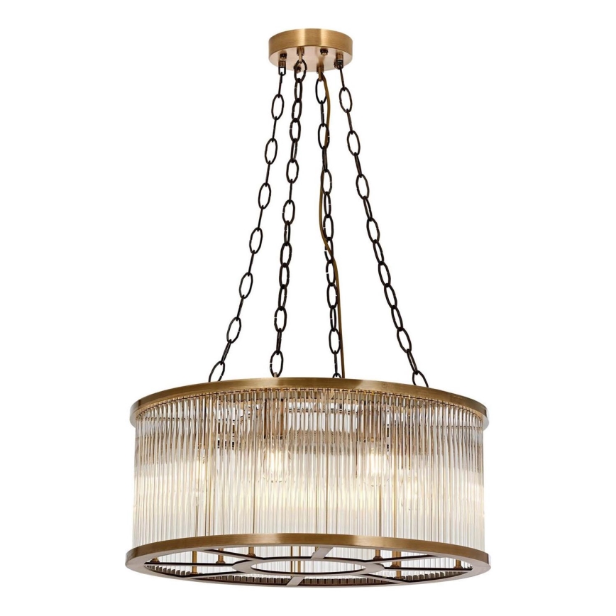 Luster CRYSTALLINE 8xE27/40W/230V brončani