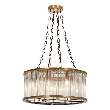 Luster CRYSTALLINE 8xE27/40W/230V u brončanoj boji
