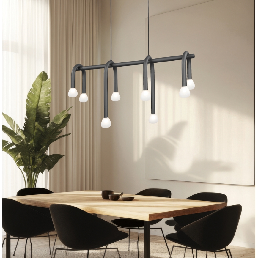 Luster DELORI na sajli 8xG9/28W/230V, crni