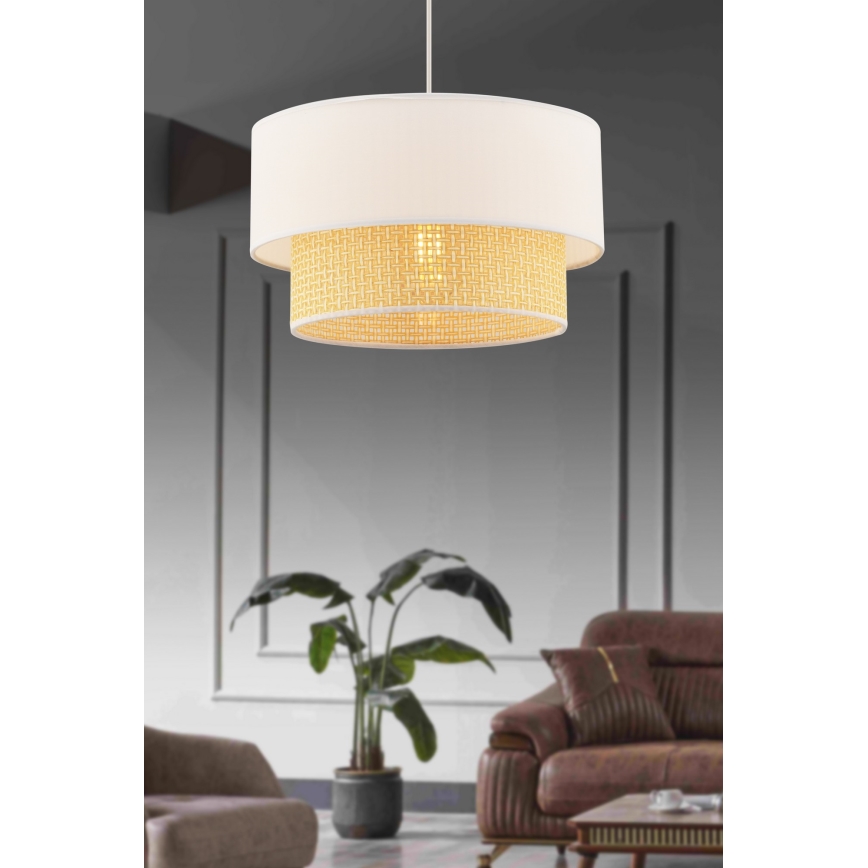 Luster ECHO 1xE27/60W/230V krem/biserno