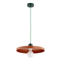 Luster ETERI na kabelu 1xE27/15W/230V bakrena/zelena