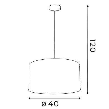 Luster FELIX 1xE27/60W/230V crna
