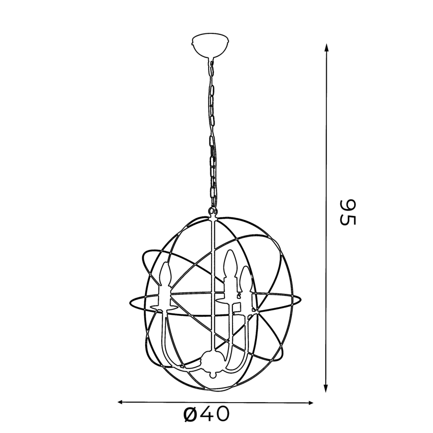 Luster GLOBE 3 3xE14/60W bijela