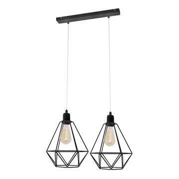 Luster KARO 2xE27/15W/230V crna