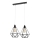 Luster KARO 2xE27/15W/230V crna