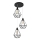 Luster KARO 3xE27/15W/230V crna